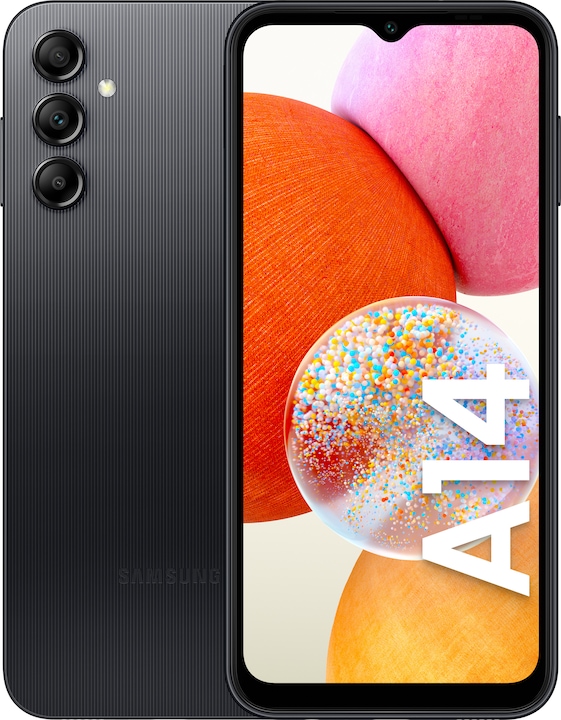 Actual product image Samsung Galaxy A14 LTE (64 GB, Black, 6.60", Dual SIM, 50 Mpx, 4G)
