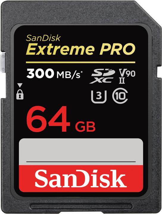 SanDisk Extreem Pro (SDXC, 64 GB, U3, UHS-II)