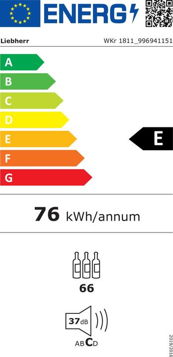 Energie-Label Liebherr Vrijstaande Wijnkast WKR1811-26