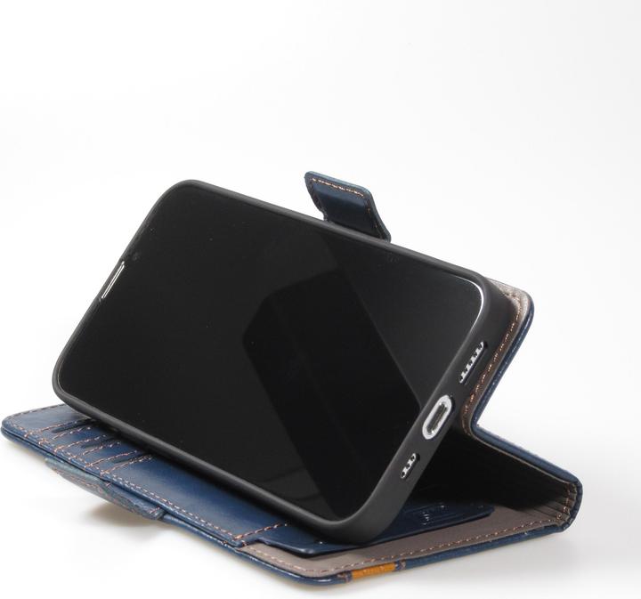 Immagine prodotto PhoneLook Etui cuir Flip Wallet en cuir véritable avec stripe design et compartiment à cartes (Apple iPhone 13 Pro Max)