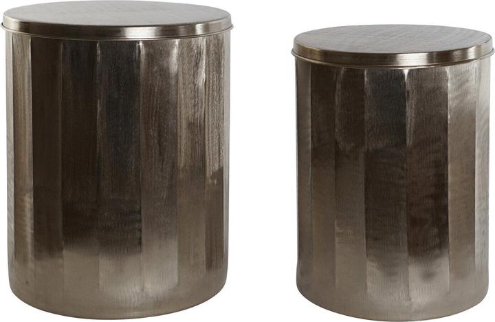 Esprit Set of 2 tables Home Golden Metal 42 x 42 x 52 cm (42 x 42 x 52 cm)