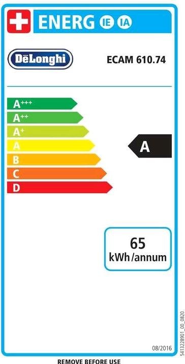 Energie-Label De'Longhi PrimaDonna Soul