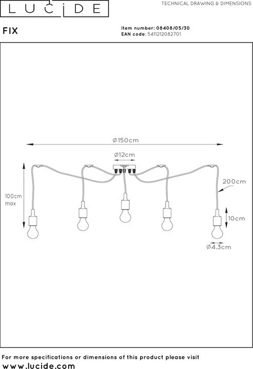 Image du produit Lucide Fix Multiple (E27, 500 lm)