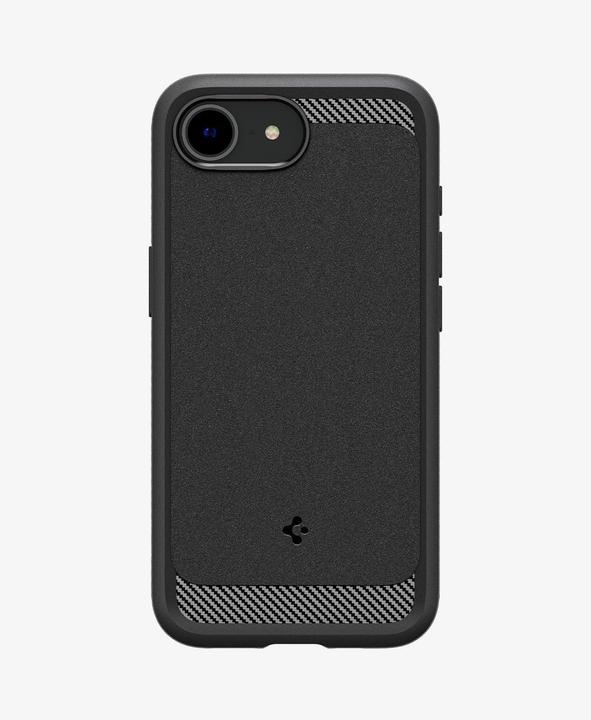 Actual product image Spigen Rugged Armor MagFit TPU Back Cover Schwarz Apple iPhone 16e (Apple iPhone 16e)