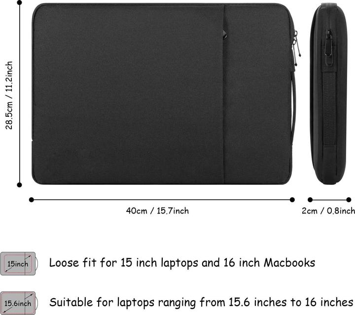 Immagine prodotto Only-Bags.Store Borsa Laptop Sleeve Handbag Compatibile con MacBook, Acer, Asus, Dell, Lenovo, HP Notebook Laptop (15.60", Acer, ASUS, CV, Dell, Lenovo)