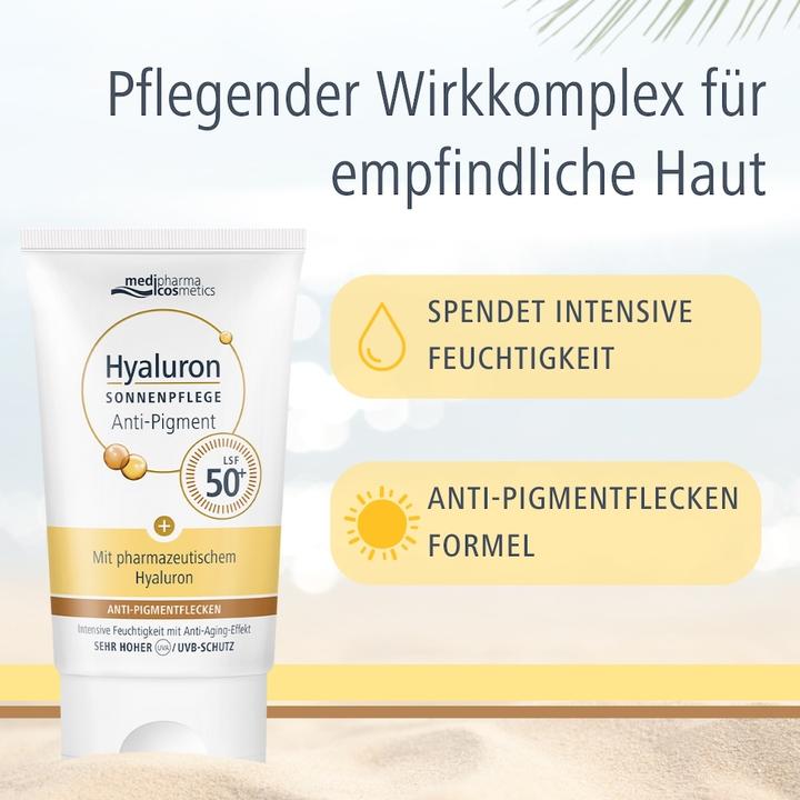Produktbild Dr. Theiss Hyaluron Sonnenp. Gesicht Anti-Pig.&Anti-Age LSF50, 50 ml CRE (Sonnencreme Gesicht, SPF 50+, 50 ml)
