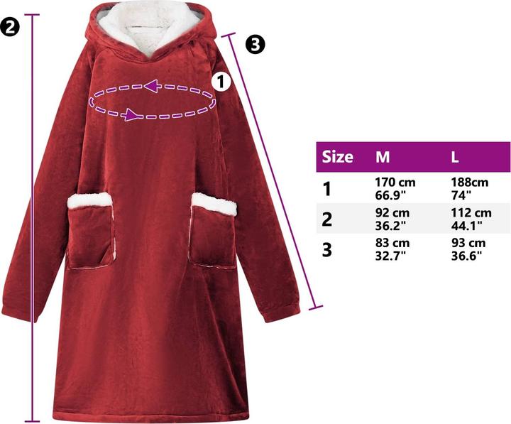 Immagine prodotto vidaXL Decken-Hoodie (92 x 170 cm)