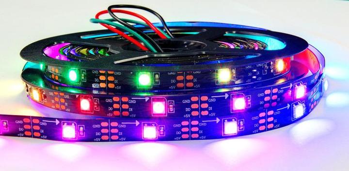 Produktbild Diamex 5-m-LED-Stripe,WS2812,30 LED/m,schwarze Platine (RGB, 500 cm, Indoor)
