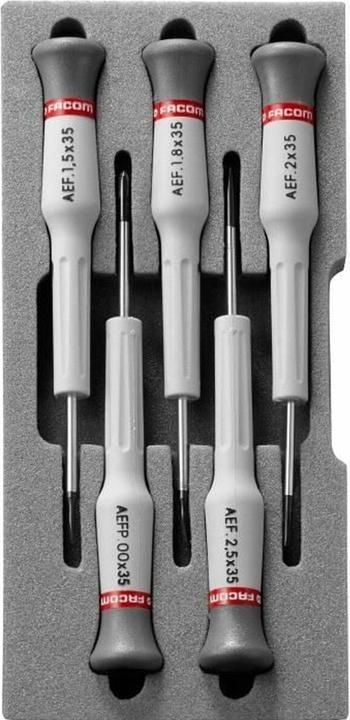 Actual product image Facom MICRO-TECH® handheld screwdriver with interchangeable blades|drives Phillips®, slotted|set in (Cross recess, Port)