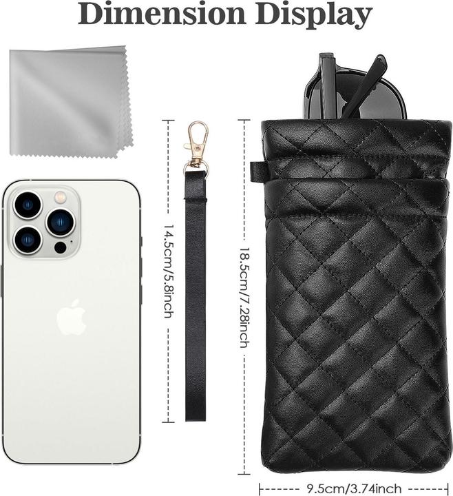 Produktbild Only-Bags.Store Brillenetui, Weiches PU-Leder Doppelschicht-Sonnenbrillenetui für, Tragbar