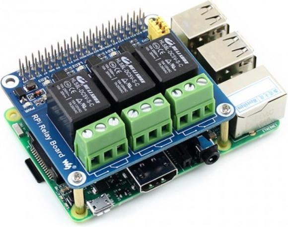 Produktbild WaveShare Raspberry Pi 3-Kanal Relais Modul Expansion Board