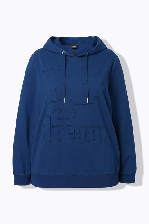 Image du produit Ulla Popken Sweat-shirt à capuche, manches longues et application en forme de fleur (50)