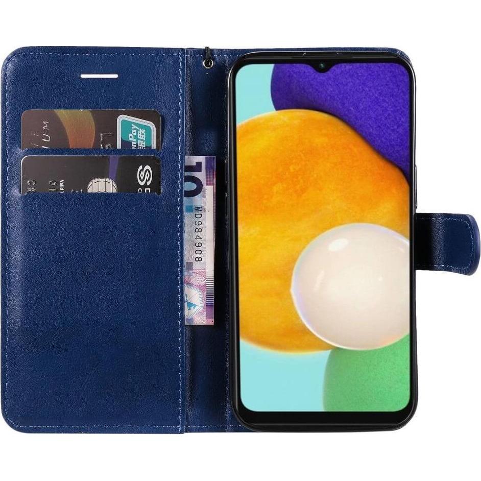 Thumbnail - Cover-Discount Galaxy A14 - Leder Etui Hülle blau (Samsung Galaxy A14), Smartphone Hülle, Blau