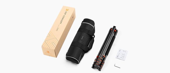 Actual product image K&F Concept T254A8+BH-28L Magnesium Aluminum Alloy Tripod (Metal)