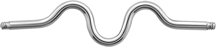 Produktbild Star Piercing Barbell-Stab silber zig zag (ohne Messing, Chirurgenstahl 316L)