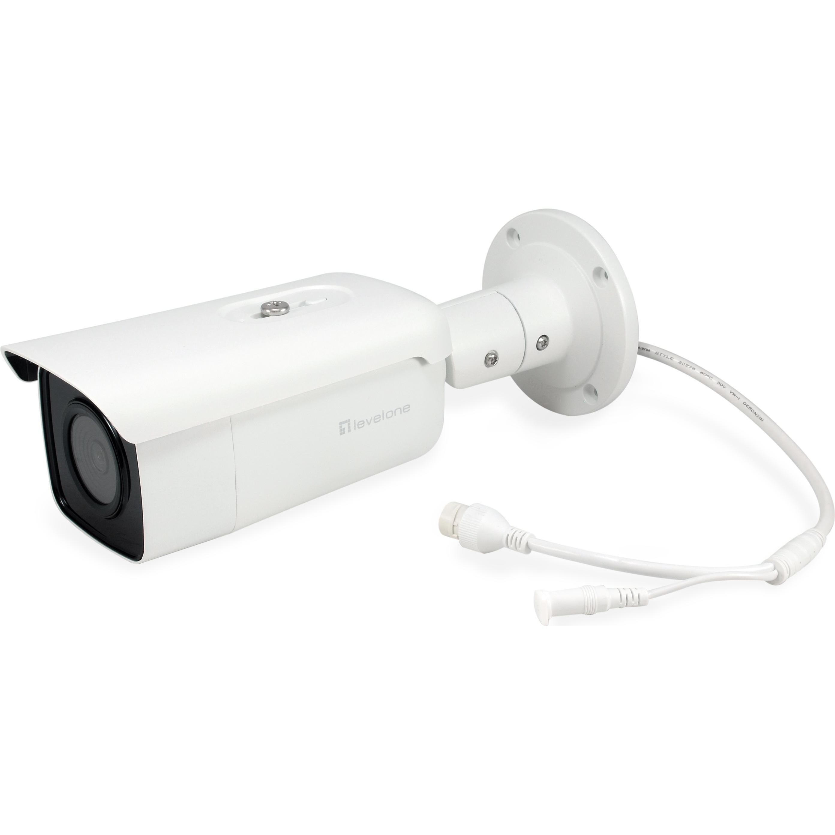 LevelOne GEMINI FIXED IP CAMERA, 6-MP, H.265, 802.3AF, POE, IR LEDS 60 METER, INDOOR/OUTDOOR (2560 x 1656 Pixels, 3200 x...