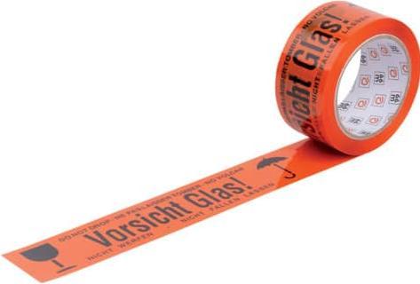 Wihedü Packband Vorsicht Glas orange (50 mm)