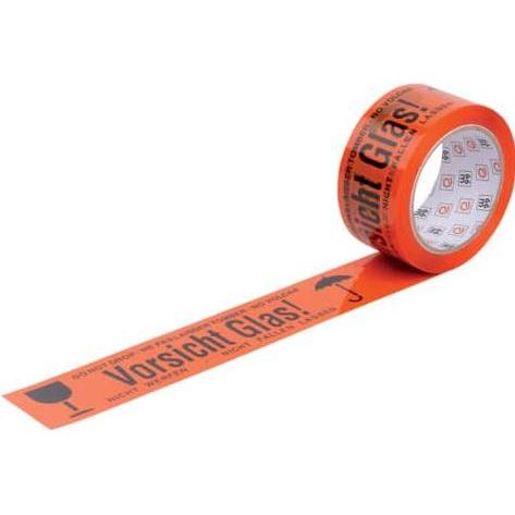 Wihedü, Klebeband, Packband Vorsicht Glas orange (50 mm)