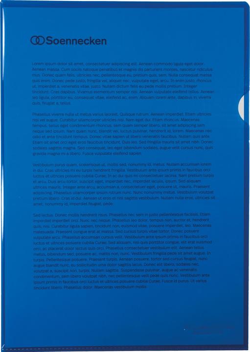 Actual product image Soennecken Visible cover 1469 DIN A4 PP blue 50 pcs./pack. (A4, 50x)