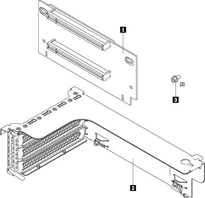 Actual product image Lenovo DCG TS x16/x8 PCIe Riser (7XH7A02678)