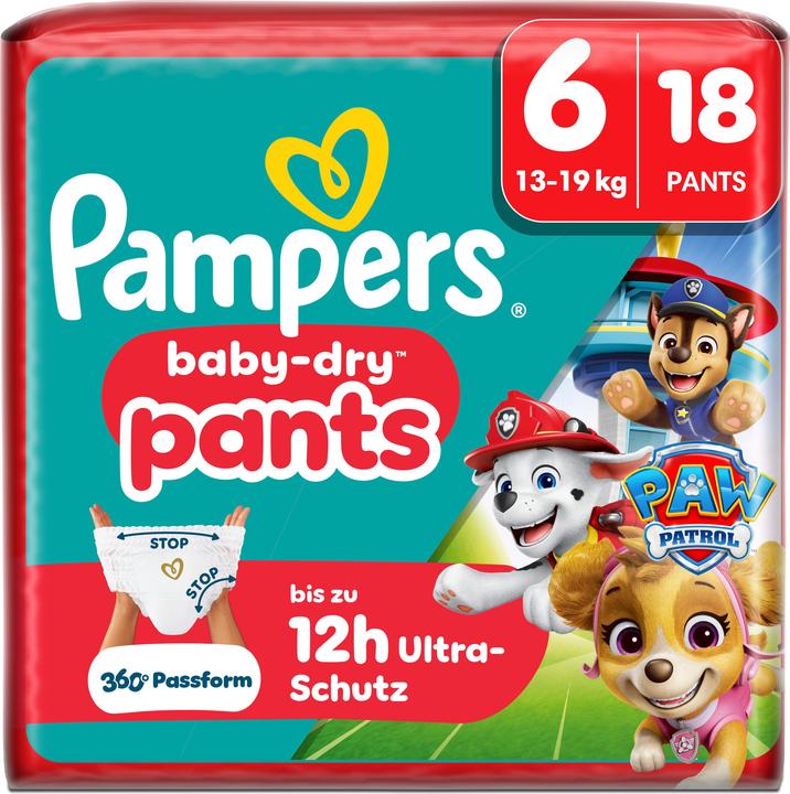 Actual product image Pampers Baby-Dry Pants Paw Patrol Limited Edition (Size 6, Pack, 18 pcs.)