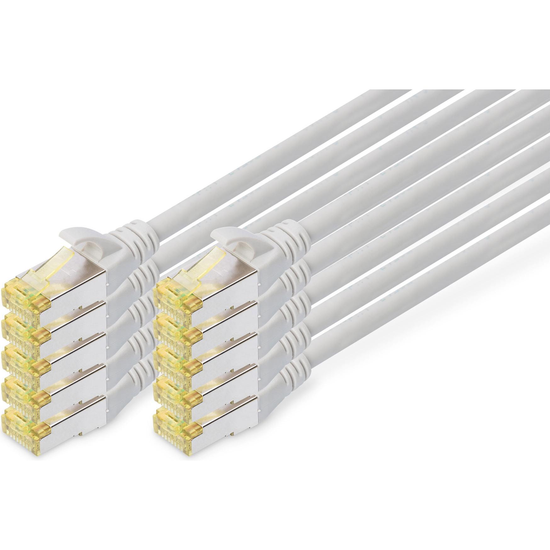 Thumbnail - Digitus CAT 6A S/FTP Patchkabel, 10 Stück (S/FTP, CAT6a, 5 m), Netzwerkkabel