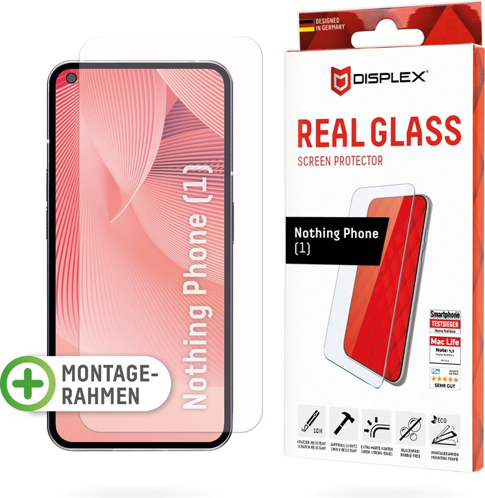 Actual product image Displex Real Glass, 2D Panzerglas (1 Piece, Nothing Phone (1))
