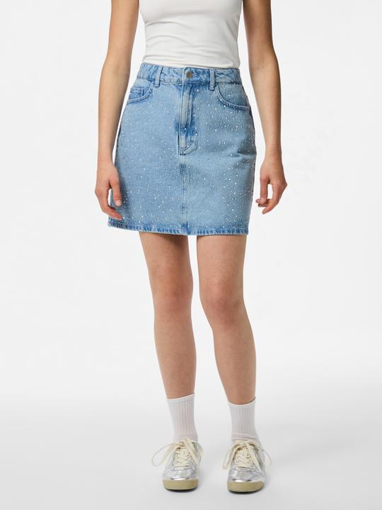 Actual product image Pieces PCNOEL STRASS MINI Jeansrock (XS)
