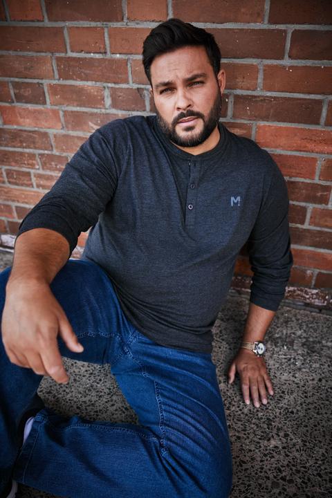Image du produit Men+ Henley, Basic, Langarm, Rundhals (L)