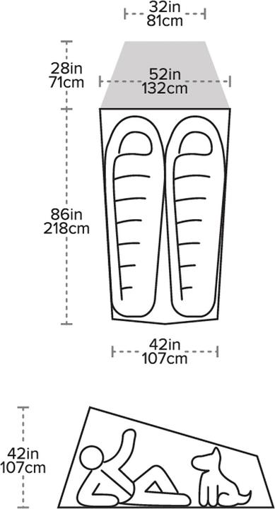 Image du produit Big Agnes Fly Creek HV UL2 (Tente igloo, 0.88 kg, 2 personnes)