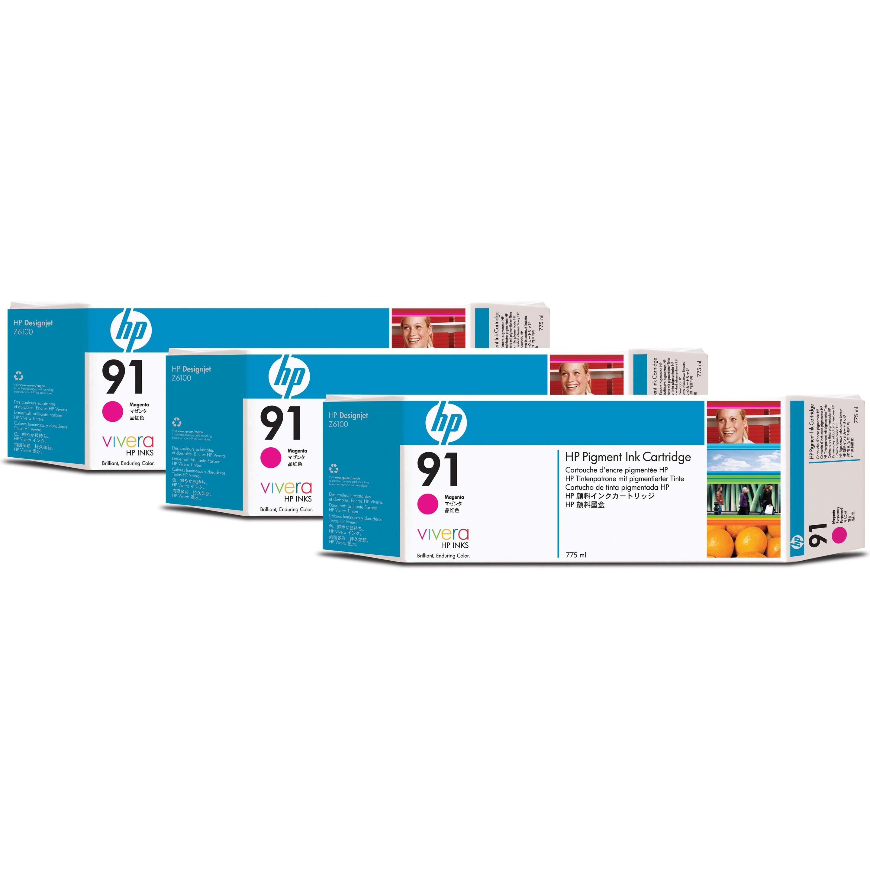 HP, Druckerpatrone, 91 (M)