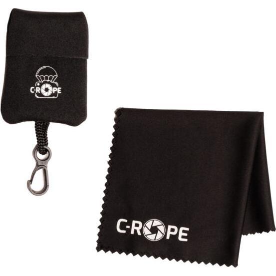 C-Rope Mikrofasertuch in Schwarz retail, Kamerareinigung, Schwarz