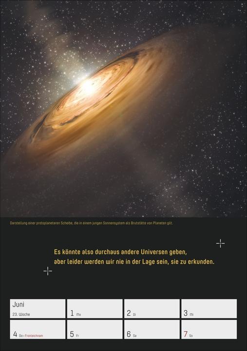 Actual product image Harenberg Stephen Hawking - Universum Wochenplaner 2026 - 53 faszinierende Bilder und Zitate