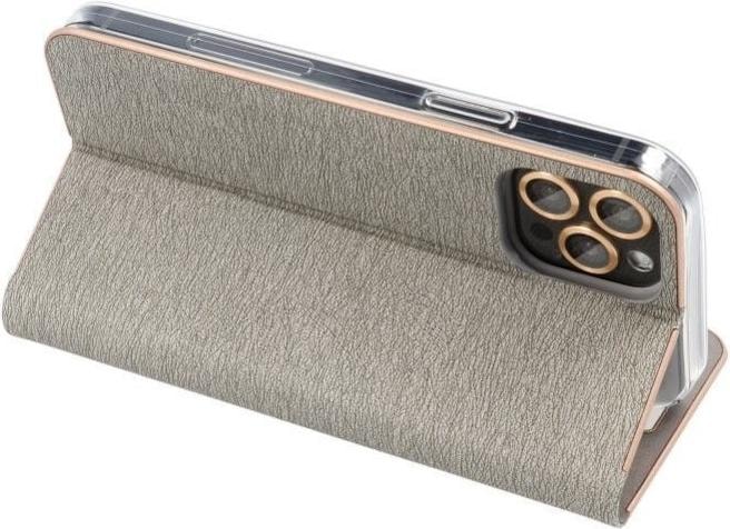 Produktbild Partner Telecom Book case OEM LUNA Book Gold for SAMSUNG A40 silver (Oppo A40)