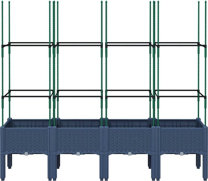 Image du produit vidaXL Bac à plantes avec treillis PP