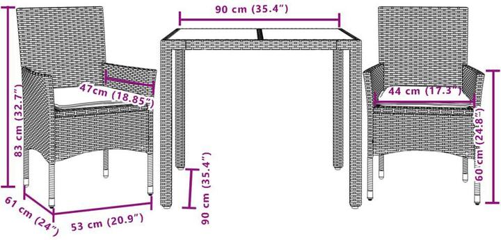 Produktbild vidaXL Garten Essgruppe
