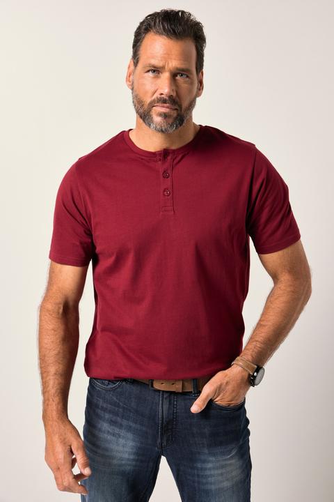 Image du produit JP1880 T-shirt Henley, collection Basic. Manches courtes et patte de boutonnage (5XL)