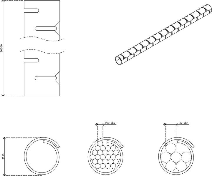 Actual product image Dataflex Addit (Cable conduit, 2000 cm)