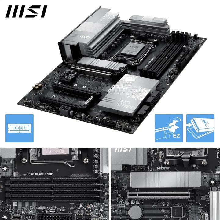 Image du produit MSI PRO X870E-P WIFI (AM5, AMD X870E, ATX)
