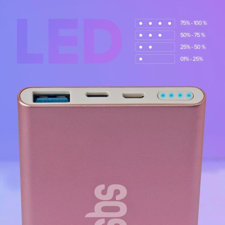 Image du produit SBS Charge rapide 5000mAh Power bank - Collection Or (5000 mAh, 18.50 Wh)