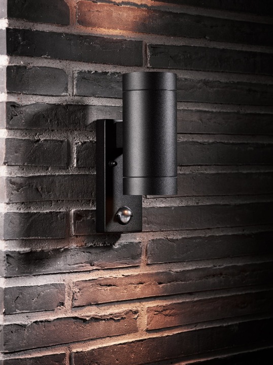 Produktbild Nordlux Tin Maxi, D.Wandleuchte Sensor, Schwarz (GU10, IP54)