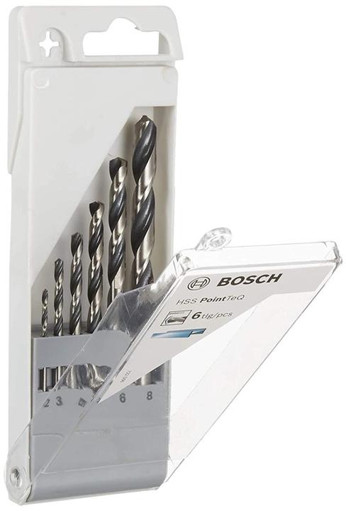 Produktbild Bosch Professional Zubehör HSS-Spiralbohrer-Set PointTeQ, 6-tlg., 2–8 mm (2 mm, 3 mm, 4 mm, 5 mm, 6 mm, 8 mm)