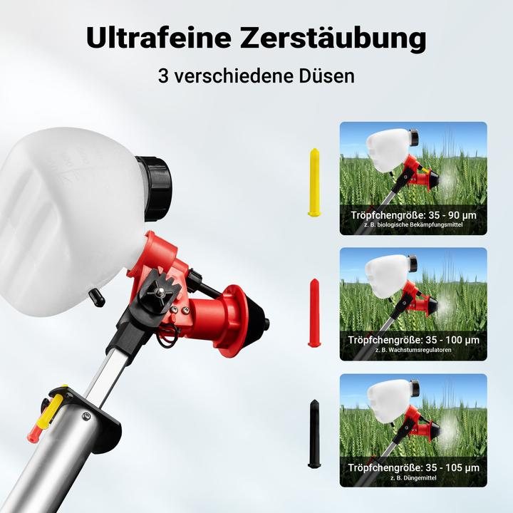 Produktbild Wiltec ULVA+ Handsprühgerät batteriebetrieben Drucksprüher Sprühgerät 3 Düsen (1 l)