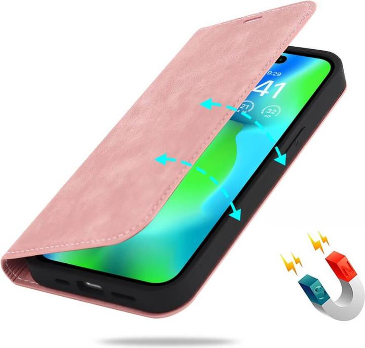 Produktbild Cover-Discount iPhone 15 - MagSafe Flip Case RFID rosa (Apple iPhone 15)