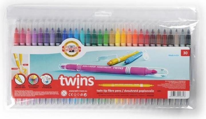 Actual product image Koh-i-Noor Twins marker, reversible, 30 colours (238656) (30x)