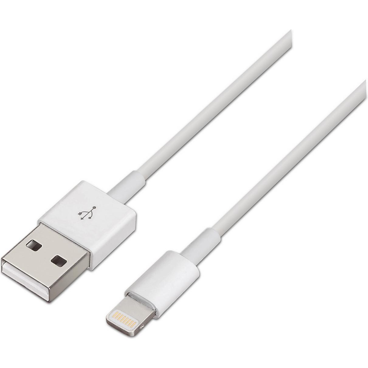 Thumbnail - Aisens A102-0035 Lightning-Kabel 1 m Weiss (1 m, USB 2.0), USB Kabel