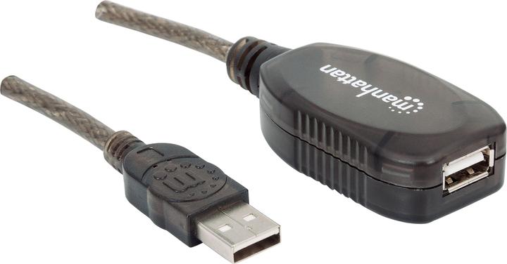Produktbild Manhattan In Reihe schaltbar, A-Stecker / A-Buchse (10 m, USB 2.0, 2.50 W)
