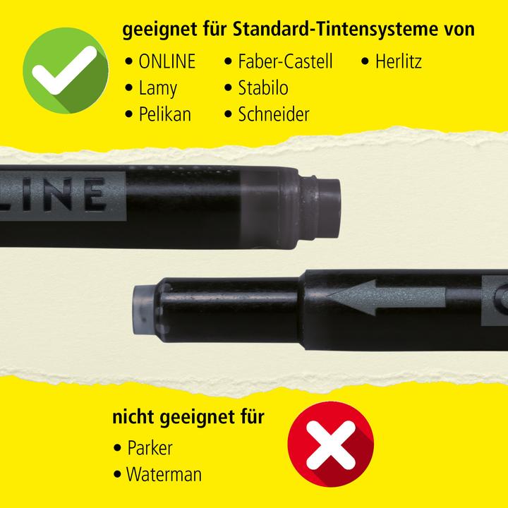 Produktbild Online Tintenpatrone 70033 Schwarz Löschbar (Tintenfass, Schwarz)