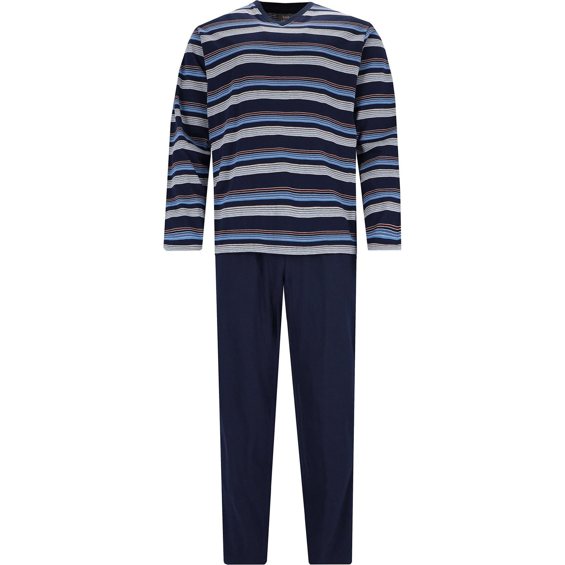 Hajo, Herren, Pyjama, Pyjama Homewear Bequem sitzend, Blau, (M)