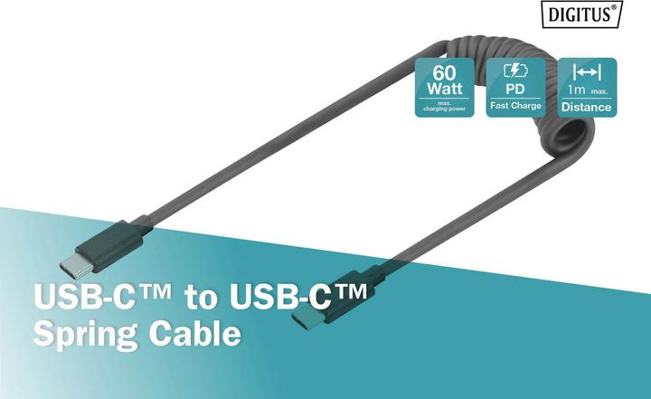 Produktbild Digitus USB C — USB C (1 m, USB 2.0, 60 W)